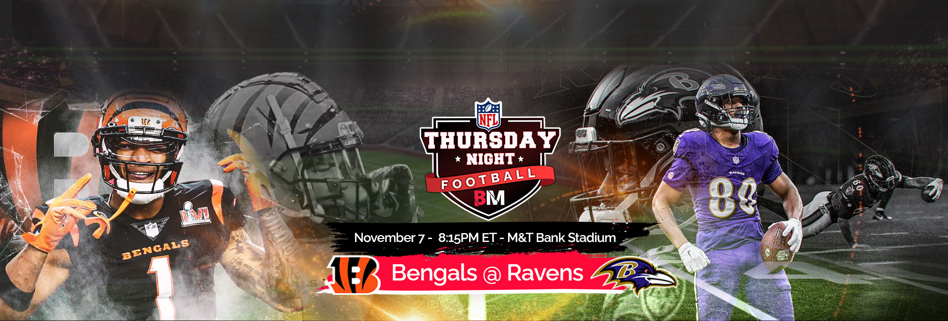  NFL TNF - WEEK 10 Game - Bengals vs Ravens